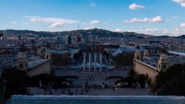 Barselona, İspanya, zaman ayarlı. Mimarlık, bina.