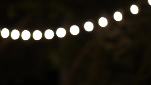 Vintage-Lichter am Abend. Hintergrund. — Stockvideo