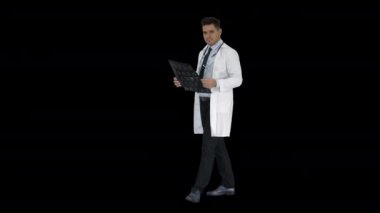 Doktor röntgen sonuçlarını Alfa Kanalı 'na aktarıyor.