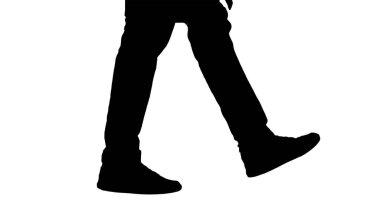 Siluet Doktorlar Bacakları yürüyor.