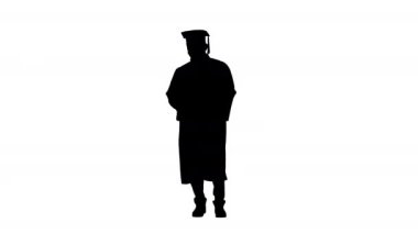 Yüksek lisans öğrencisi telefonda mesaj atıyor, Alfa Kanalı.