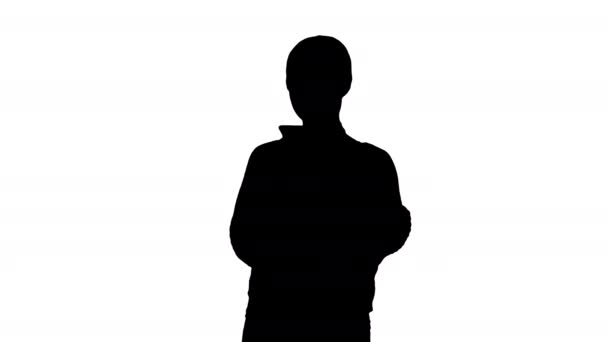 실루엣 고백 (Silhouette Confused): 스마트폰을 사용하는 젊은 여성과 감정이 엇갈린 모습. — 비디오