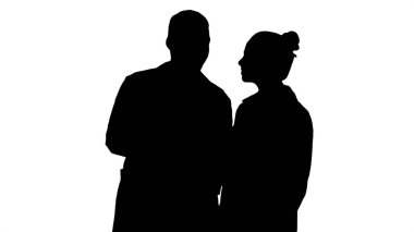 Siluet entellektüel sağlık uzmanı Afro-amerikalı