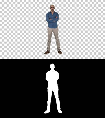 Kendine güveni tam bir Arap, el ele tutuşup,