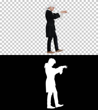 Yürürken Mozart gibi giyinen adam, Alfa Kanalı.