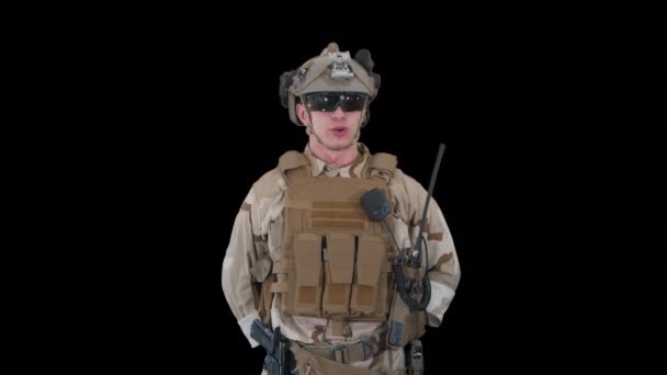 US-Soldat in Uniform, Alpha Channel
