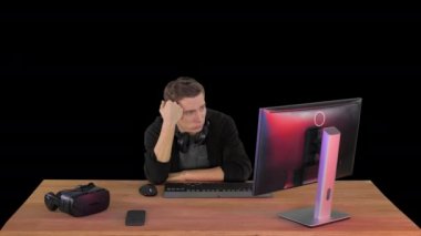 Buhar seyreden bir oyuncunun mutlu duyguları, Alpha Channel