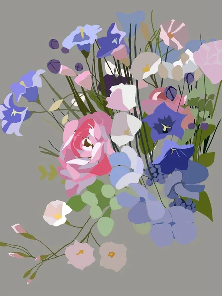 Yerler, kumaşlar ve diğerleri için güzel bir çiçek süsü.