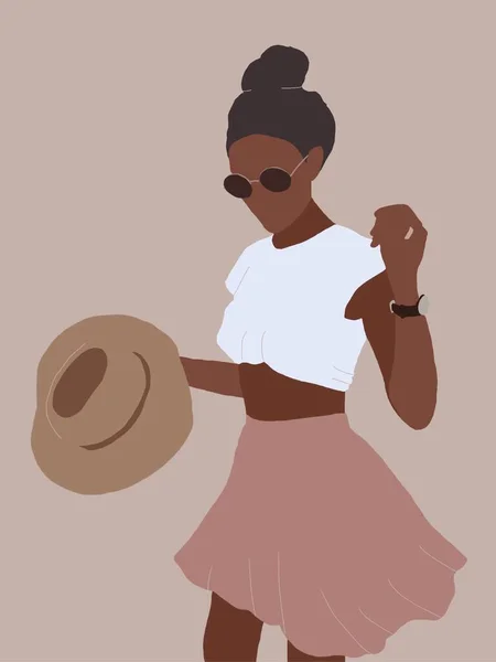 Moda figürlerinin düz çizimi. Tarz ve güzellik