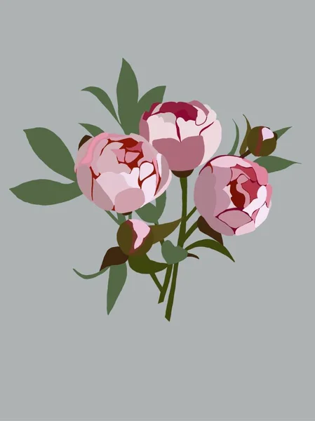        Yerler, kumaşlar ve diğerleri için minimalizm tarzında güzel bir çiçek süsü.