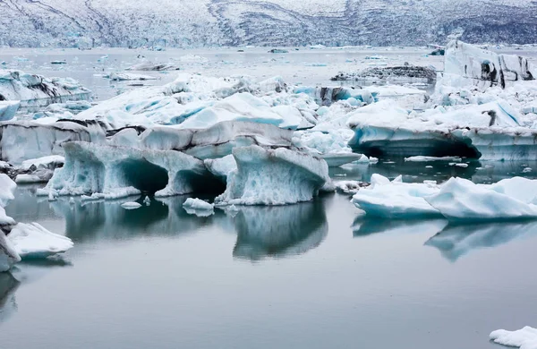 Icebergs Laguna Glaciar Islandia Jokulsarlon —  Fotos de Stock