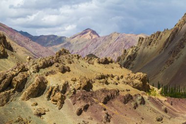 güzel kayalık Hint Himalayalar, Ladakh manzara