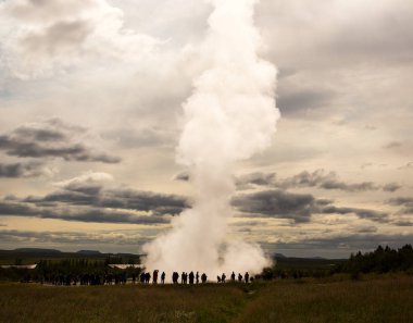 Haukadalur, İzlanda-Ağustos 4: Şofben Strokku