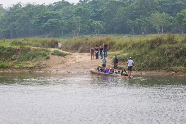 Chitwan Nepal Mars Båten Safari 2015 Chitwan Nepal Safari Chitwan — Stockfoto