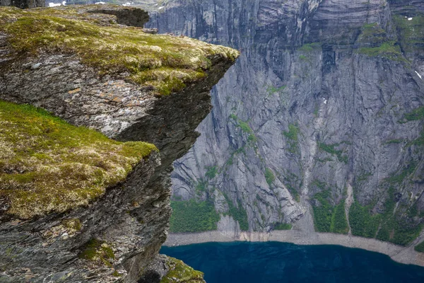 Hermoso Paisaje Montañas Noruegas Camino Trolltunga — Foto de Stock