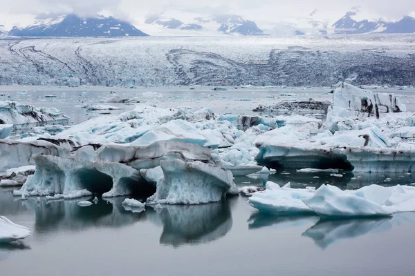 Vacker Utsikt Över Island Med Glaciärer — Stockfoto