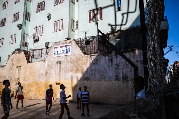 Habana Cuba Januari Basketbal Habana Januari 2018 Habana Cuba Kinderen — Stockfoto