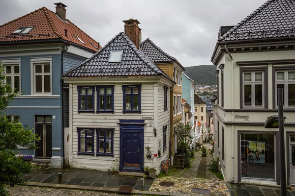 Una Hermosa Calle Antigua Bergen — Foto de Stock