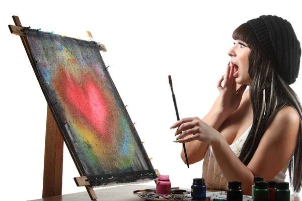 Woman Artist Work — Stock Photo, Image