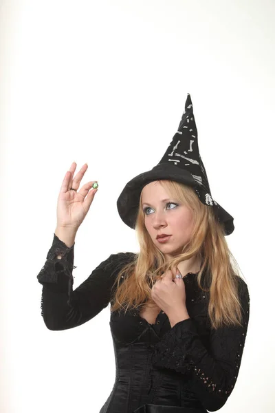 Young Woman Witch Costume Royalty Free Stock Images