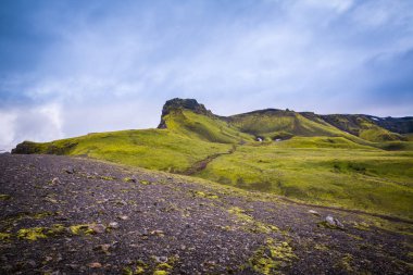 Güzel dağ Panorama Milli Parkı Thorsmork, İzlanda.
