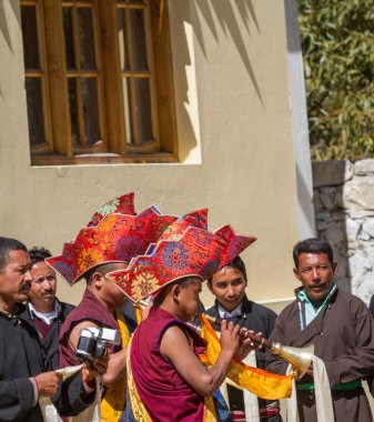 Nubra, Hindistan-Eylül 6: Budist rahipler 6, 2011 Nubra, Hindistan'da. Budist rahipler Nubra Vadisi'nde. Ladakh il.