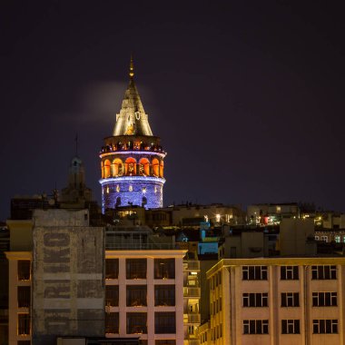 İstanbul şehir merkezi gece manzarası