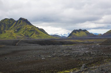 Güzel dağ Panorama Milli Parkı Thorsmork, İzlanda.