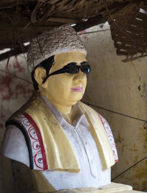 Bir heykel Güney Hindistan