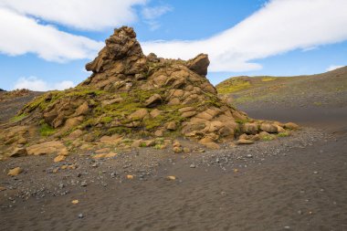 Güzel dağ Panorama Milli Parkı Thorsmork, İzlanda.