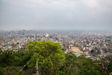 Maymun Tapınağı bakış açısından bir görünüm-Katmandu