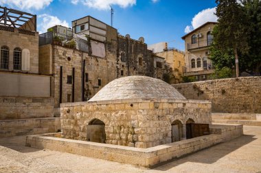 Doğal görünümü şehrin güzel Jerusalem, İsrail