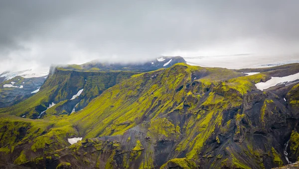 Wunderschönes Bergpanorama Nationalpark Thorsmork Island — Stockfoto