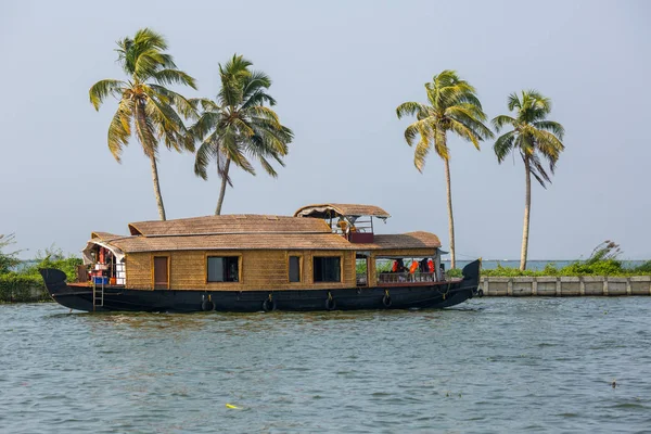 KOCHIN, INDIA-FEBRUARY 23: Indian houseboat on February 23, 2013 in Kochin, India. Houseboat on the river tear city Cochin