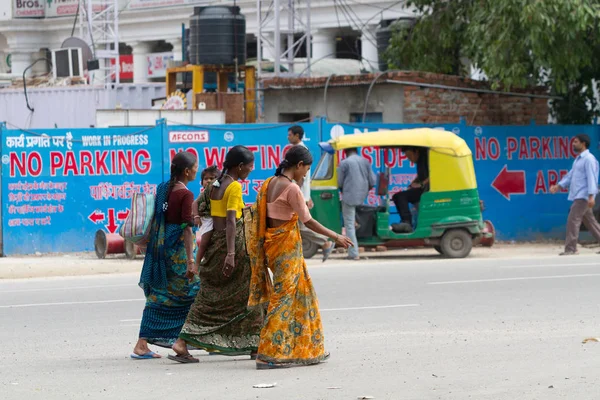 Stadsbilden Med Människor Den Indiska Huvudstaden City Delhi — Stockfoto