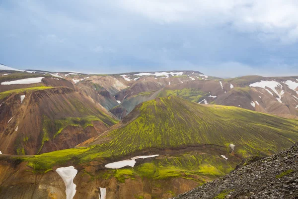 Panorama Montagna Nel Parco Nazionale Landmannalaugavegur Islanda — Foto Stock