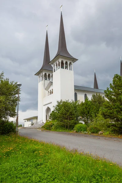 Hateigskirkja Εκκλησία Στο Κέντρο Του Ρέικιαβικ — Φωτογραφία Αρχείου