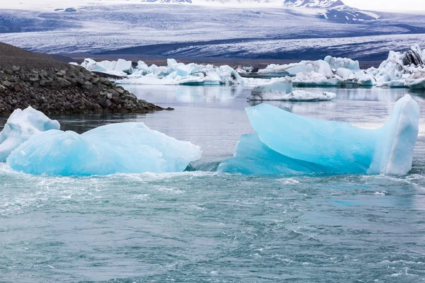 Eisberge Der Gletscherlagune Island Ekulsarlon — Stockfoto