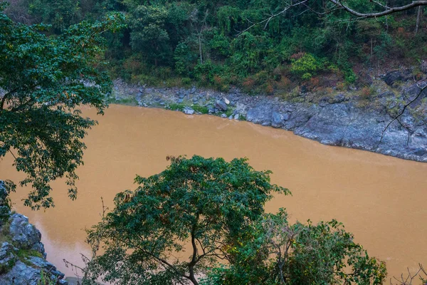 Vista Aérea Del Verde Río Nepal — Foto de Stock