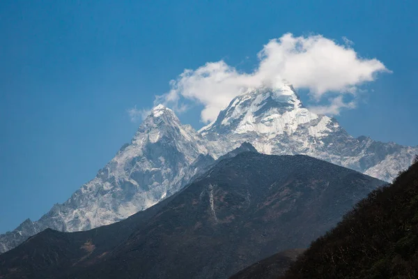 Vacker Utsikt Från Spår Till Everest Base Camp Himalaya — Stockfoto