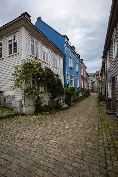 Una Hermosa Calle Antigua Bergen — Foto de Stock