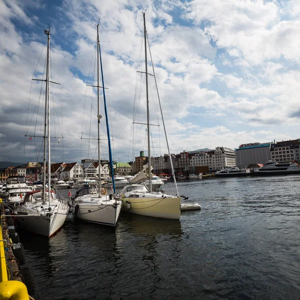 Bergen Norge Juli Fartyget Bryggen 2016 Bergen Norge Fartyget Kajen — Stockfoto