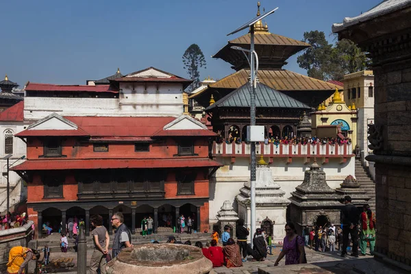 Катманду Непал Березень Pashupatinath Храм Березня 2015 Катманду Непал Відомі — стокове фото