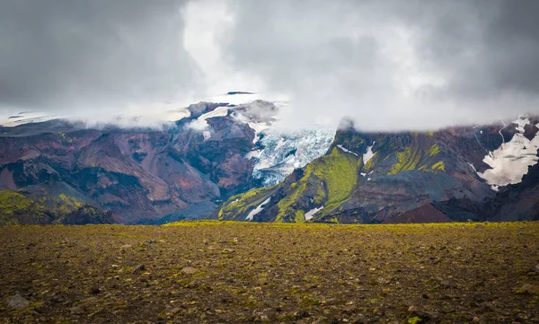 Güzel dağ Panorama Milli Parkı Thorsmork, İzlanda.