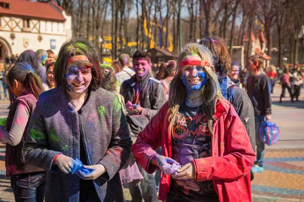 Kharkiv Ukraine March Holi Celebrações Março 2014 Kharkiv Ucrânia Celebrando — Fotografia de Stock