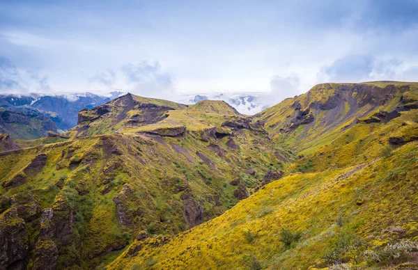 Wunderschönes Bergpanorama Nationalpark Thorsmork Island — Stockfoto