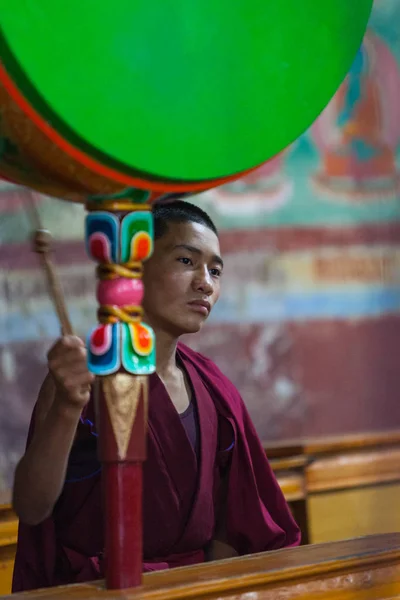 Leh Ινδία Σεπτέμβριος Βουδιστής Μοναχός 2011 Στο Leh Ινδία Βουδιστής — Φωτογραφία Αρχείου