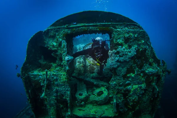 Diver on British military transport ship sunk during World War II