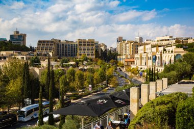 Doğal görünümü şehrin güzel Jerusalem, İsrail