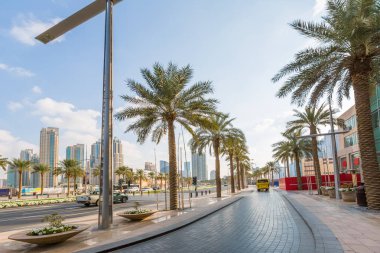 Dubai, Birleşik Arap Emirlikleri - 19 Ocak: şehir merkezinde 19 Ocak 2014 tarihinde Dubai, Birleşik Arap Emirlikleri. Şehir merkezinde modern mimari.